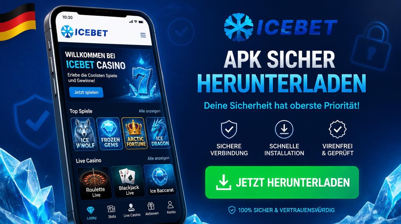 Android-Gerät zeigt IceBet APK Download, Sicherheit im Vordergrund